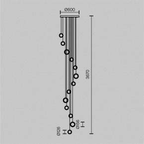 Подвесная люстра Maytoni Pharao MOD361PL-L58BS3K в Заречном - zarechnyy.mebel24.online | фото 4