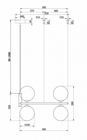 Подвесная люстра Maytoni Ring MOD013PL-04B в Заречном - zarechnyy.mebel24.online | фото 4