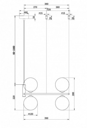 Подвесная люстра Maytoni Ring MOD013PL-04W в Заречном - zarechnyy.mebel24.online | фото 4