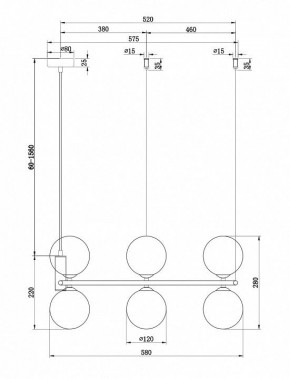 Подвесная люстра Maytoni Ring MOD013PL-06W в Заречном - zarechnyy.mebel24.online | фото 4