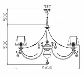 Подвесная люстра Maytoni Soffia RC093-PL-08-R в Заречном - zarechnyy.mebel24.online | фото 5