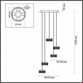 Подвесная люстра Odeon Light Fivre 5032/30L в Заречном - zarechnyy.mebel24.online | фото 4