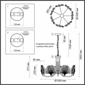Подвесная люстра Odeon Light Ventaglio 4870/7 в Заречном - zarechnyy.mebel24.online | фото 6