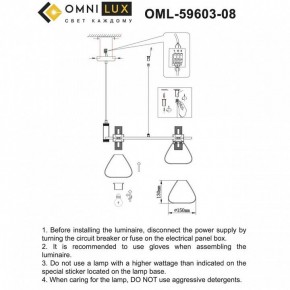 Подвесная люстра Omnilux Trevasco OML-59603-08 в Заречном - zarechnyy.mebel24.online | фото 7