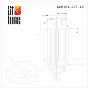 Подвесная люстра ST-Luce Montecelio SL6104.203.16 в Заречном - zarechnyy.mebel24.online | фото 3