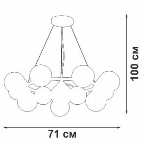 Подвесная люстра Vitaluce V48410 V48410-8/12S в Заречном - zarechnyy.mebel24.online | фото 3