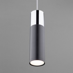 Подвесной светильник Eurosvet Double Topper 50135/1 LED хром/черный в Заречном - zarechnyy.mebel24.online | фото 2