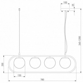 Подвесной светильник Eurosvet Ringo 50089/4 хром в Заречном - zarechnyy.mebel24.online | фото 3