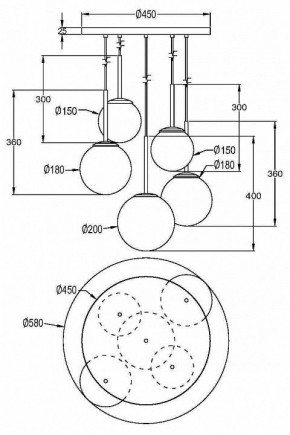 Подвесной светильник Maytoni Basic form MOD321PL-05G1 в Заречном - zarechnyy.mebel24.online | фото 4