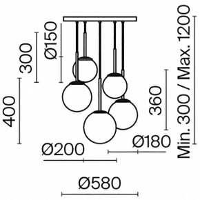 Подвесной светильник Maytoni Basic form MOD321PL-05W в Заречном - zarechnyy.mebel24.online | фото 5