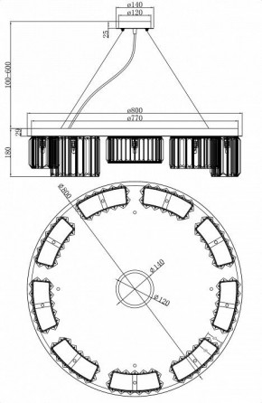 Подвесной светильник Maytoni Colline MOD083PL-09CH в Заречном - zarechnyy.mebel24.online | фото 8