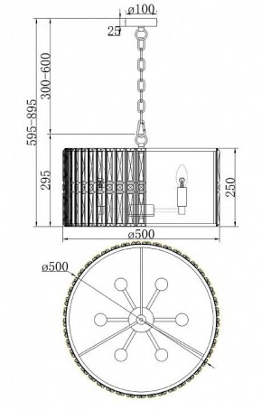 Подвесной светильник Maytoni Facet MOD094PL-06G в Заречном - zarechnyy.mebel24.online | фото 4