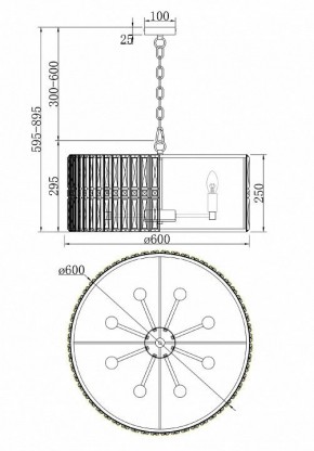 Подвесной светильник Maytoni Facet MOD094PL-08CH в Заречном - zarechnyy.mebel24.online | фото 3