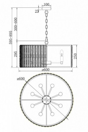 Подвесной светильник Maytoni Facet MOD094PL-08G в Заречном - zarechnyy.mebel24.online | фото 3