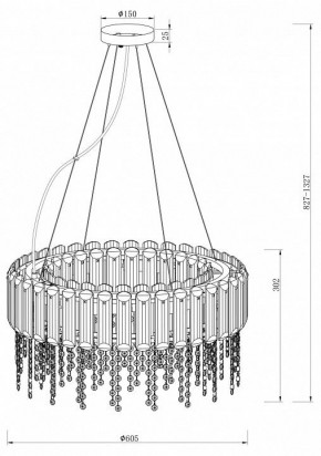 Подвесной светильник Maytoni Hail MOD097PL-08CH в Заречном - zarechnyy.mebel24.online | фото 4