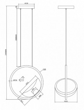 Подвесной светильник Maytoni Lunare MOD327PL-L5BS3K в Заречном - zarechnyy.mebel24.online | фото 8