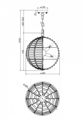 Подвесной светильник Maytoni Palla MOD092PL-06CH в Заречном - zarechnyy.mebel24.online | фото 3