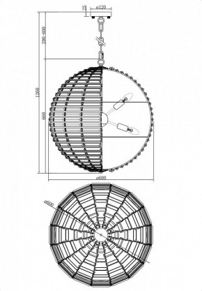 Подвесной светильник Maytoni Palla MOD092PL-08CH в Заречном - zarechnyy.mebel24.online | фото 4