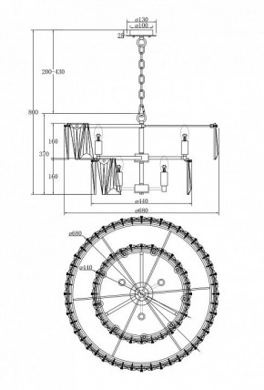 Подвесной светильник Maytoni Puntes MOD043PL-12G в Заречном - zarechnyy.mebel24.online | фото 5