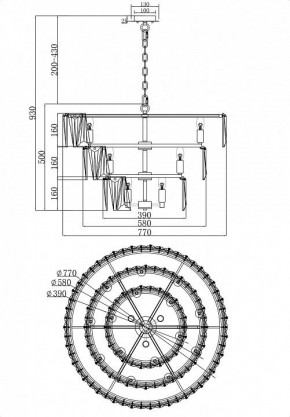 Подвесной светильник Maytoni Puntes MOD043PL-18CH в Заречном - zarechnyy.mebel24.online | фото 4