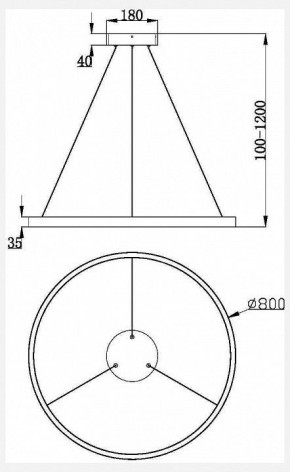 Подвесной светильник Maytoni Rim 1 MOD058PL-L42W3K в Заречном - zarechnyy.mebel24.online | фото 3