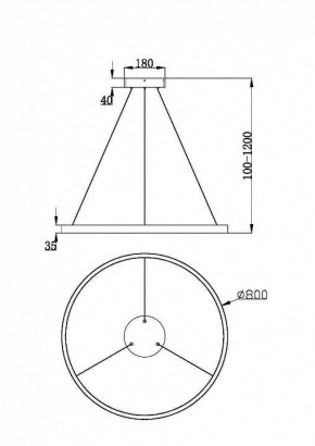 Подвесной светильник Maytoni Rim MOD058PL-L42BSK в Заречном - zarechnyy.mebel24.online | фото 2