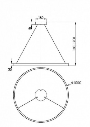 Подвесной светильник Maytoni Rim MOD058PL-L54BK в Заречном - zarechnyy.mebel24.online | фото 4