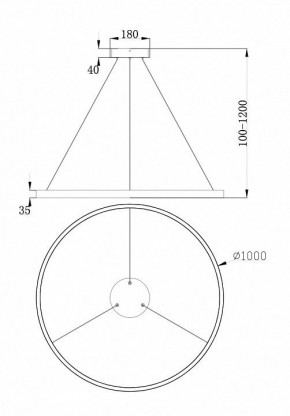 Подвесной светильник Maytoni Rim MOD058PL-L54W4K в Заречном - zarechnyy.mebel24.online | фото 4