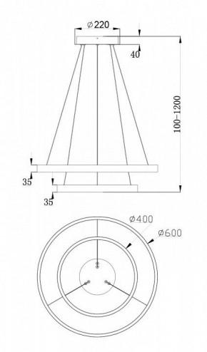 Подвесной светильник Maytoni Rim MOD058PL-L55BS4K в Заречном - zarechnyy.mebel24.online | фото 7