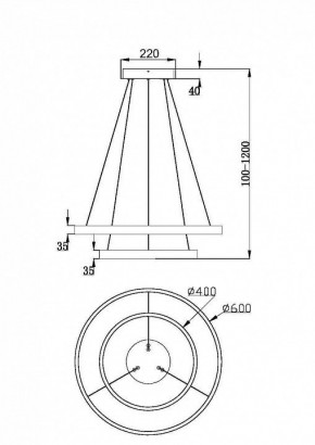 Подвесной светильник Maytoni Rim MOD058PL-L55BSK в Заречном - zarechnyy.mebel24.online | фото 4