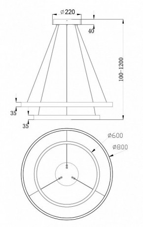 Подвесной светильник Maytoni Rim MOD058PL-L74BS4K в Заречном - zarechnyy.mebel24.online | фото 7