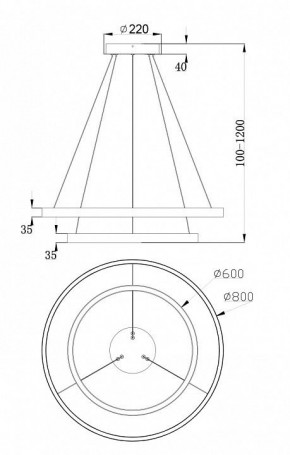 Подвесной светильник Maytoni Rim MOD058PL-L74W4K в Заречном - zarechnyy.mebel24.online | фото 6