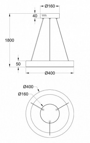 Подвесной светильник Maytoni Saturno MOD415PL-L36BS4K в Заречном - zarechnyy.mebel24.online | фото 4