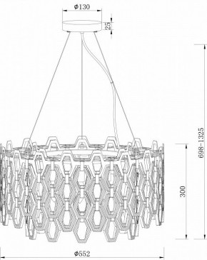 Подвесной светильник Maytoni Tissage MOD490PL-09G в Заречном - zarechnyy.mebel24.online | фото 5