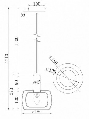 Подвесной светильник Maytoni Vision MOD411PL-01G в Заречном - zarechnyy.mebel24.online | фото 7