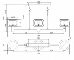 Подвесной светильник Maytoni Vision MOD411PL-03G в Заречном - zarechnyy.mebel24.online | фото 6