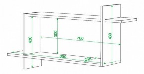 Полка книжная Домино ПК-16 в Заречном - zarechnyy.mebel24.online | фото 2
