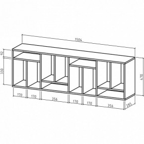 Полка книжная Офис-3 в Заречном - zarechnyy.mebel24.online | фото 2