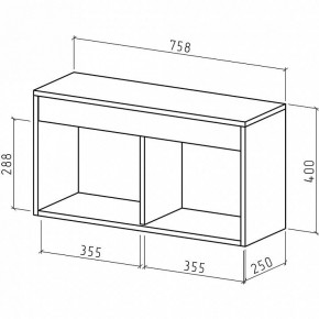 Полка комбинированная Эстри-5 в Заречном - zarechnyy.mebel24.online | фото 2