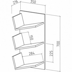 Полка навесная Чайка в Заречном - zarechnyy.mebel24.online | фото 2