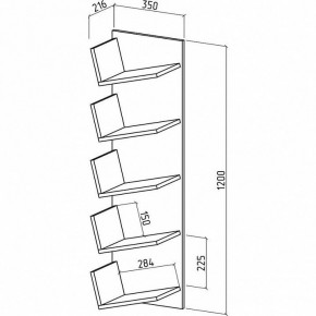 Полка навесная Чайка в Заречном - zarechnyy.mebel24.online | фото 2