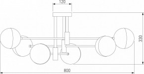 Потолочная люстра Eurosvet Nuvola 70129/6 хром в Заречном - zarechnyy.mebel24.online | фото 3