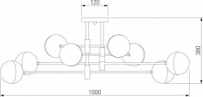 Потолочная люстра Eurosvet Nuvola 70129/8 латунь в Заречном - zarechnyy.mebel24.online | фото 3