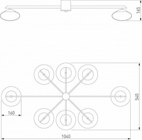 Потолочная люстра Eurosvet Opaline 70220/8 черный в Заречном - zarechnyy.mebel24.online | фото 2