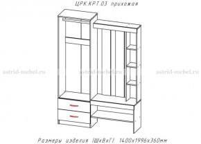 КРИТ-3 Прихожая (Анкор темный/Анкор белый) в Заречном - zarechnyy.mebel24.online | фото 2