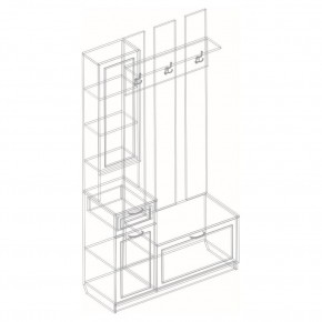 Прихожая "ПА-09" Александрия в Заречном - zarechnyy.mebel24.online | фото 3