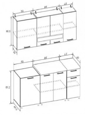 РИО-2 ЛДСП Кухонный гарнитур 1,7 м в Заречном - zarechnyy.mebel24.online | фото 7