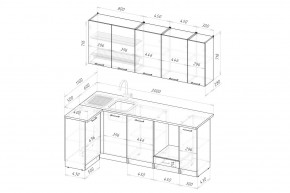ШЕЛЛИ Кухонный гарнитур Прайм 400 (1100*2000 мм) в Заречном - zarechnyy.mebel24.online | фото 2