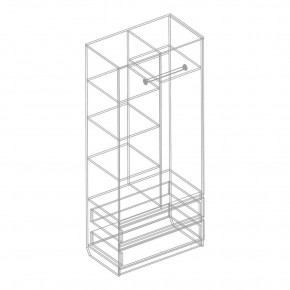 Шкаф 2-ств. с 2 ящиками "Бьянко" в Заречном - zarechnyy.mebel24.online | фото 5