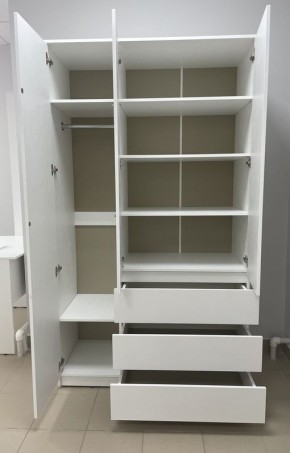 Шкаф 3-ств. с 3 ящиками "Бьянко" в Заречном - zarechnyy.mebel24.online | фото 2